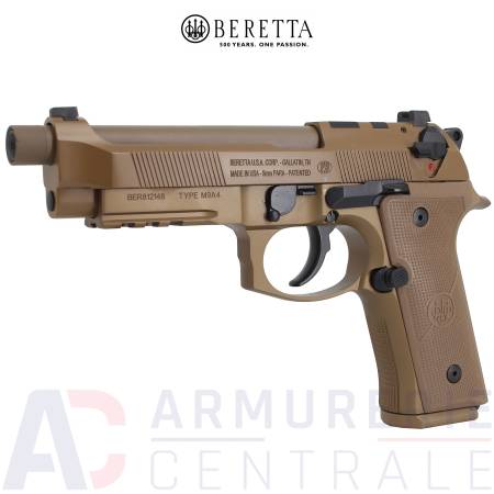 Pistolet Beretta M9A4 Cerakote FDE 5.2" Fileté - 9x19