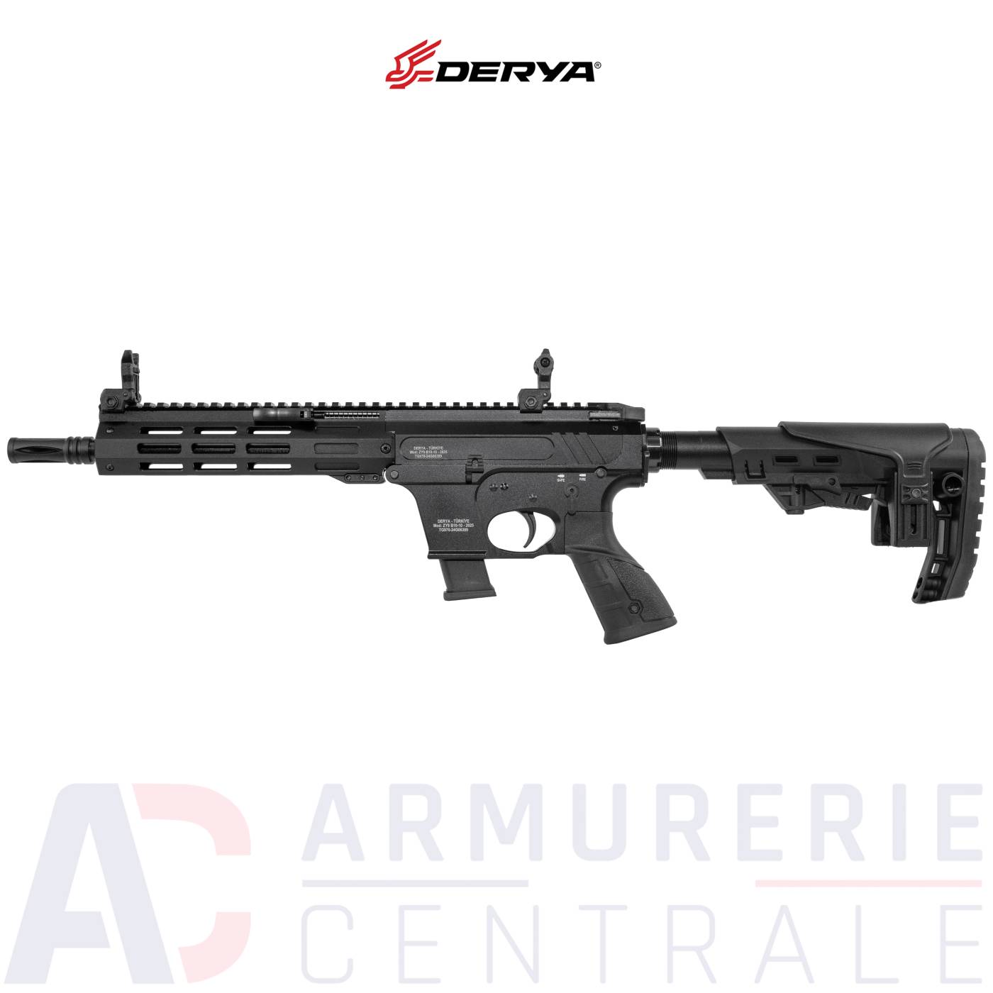 Carabine Derya ZY9 Dual System Noir 10" - 9x19 Carabine Derya ZY9 Dual System Noir 10" - 9x19