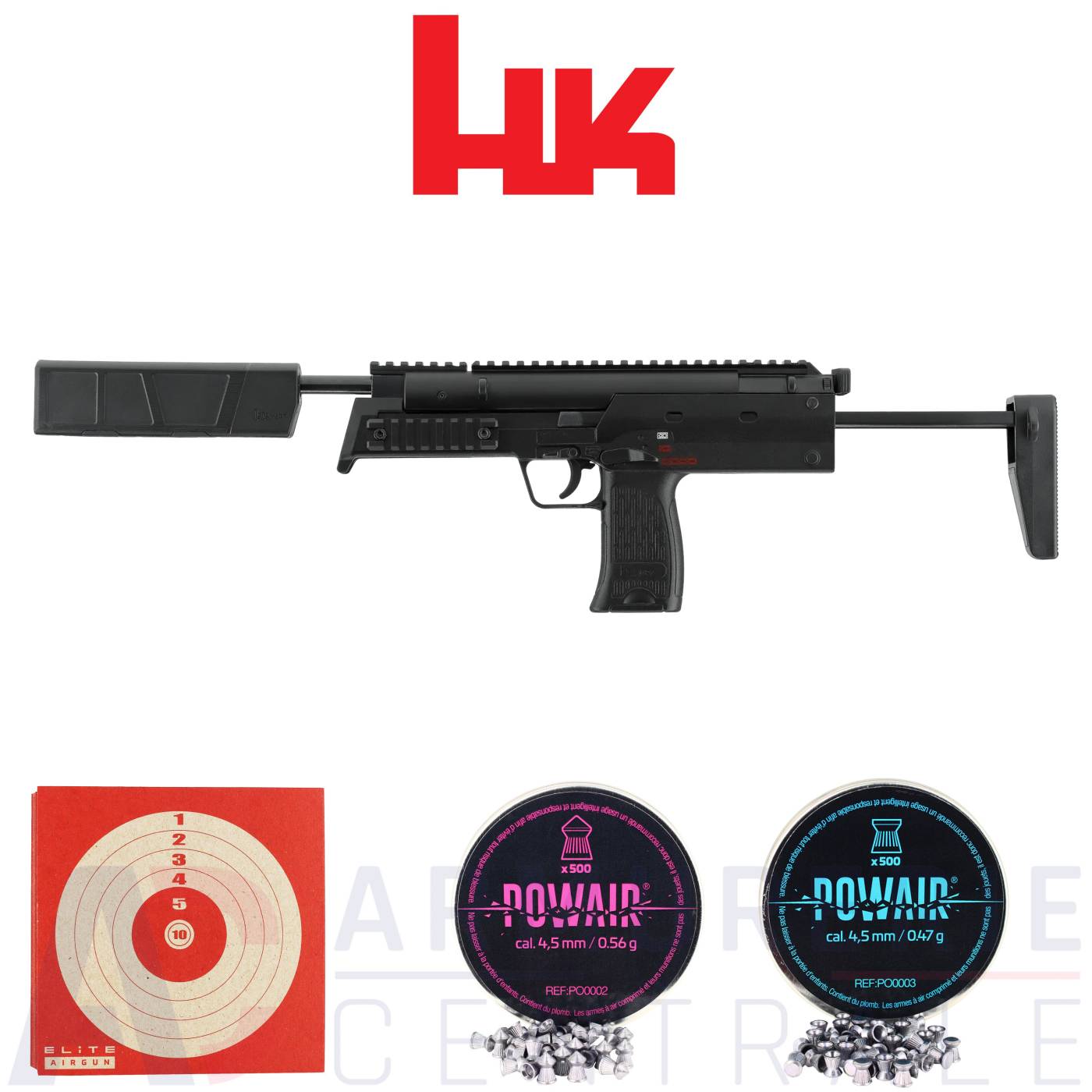 Pistolet à plomb Umarex HK MP7 4.5mm (7.5 joules) Pistolet à plomb Umarex HK MP7 4.5mm (7.5 joules)