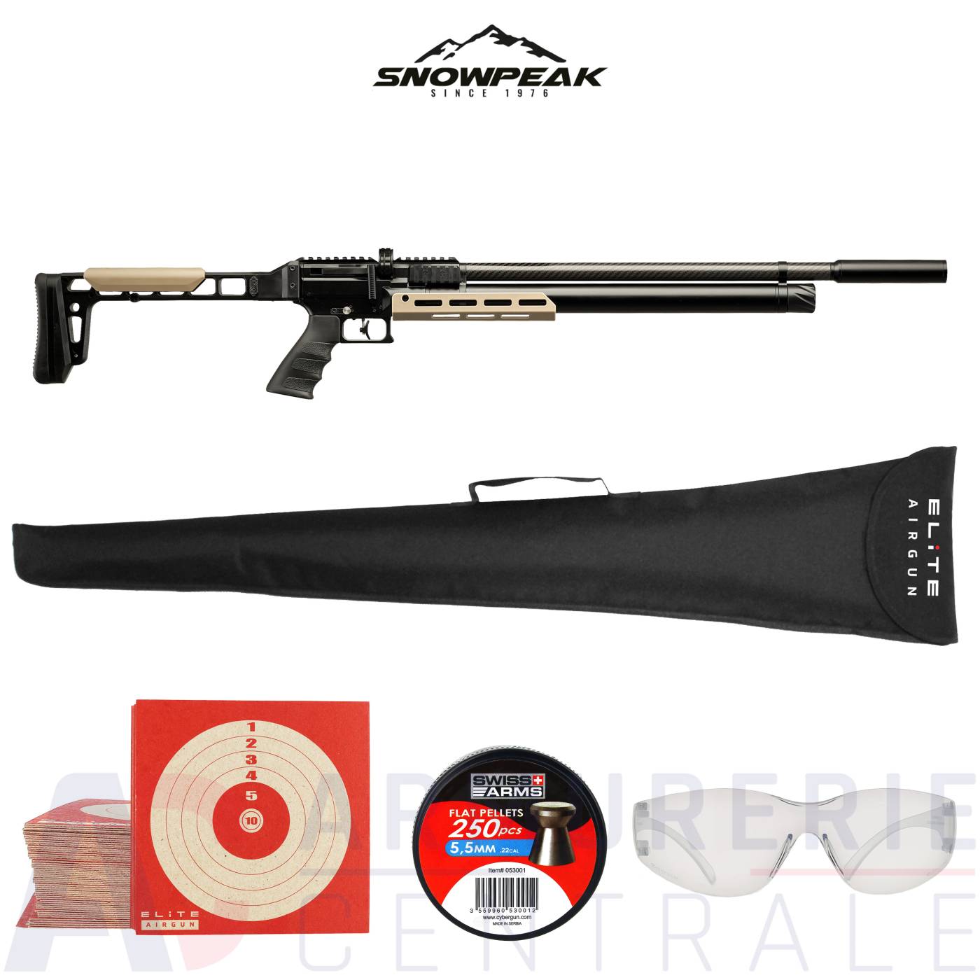 Carabine PCP Snowpeak Mercury AP1000 - 5.5mm (19.9 Joules)
