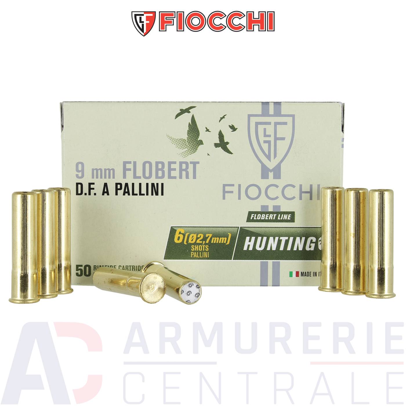 Cartouches 9 mm Flobert plomb n&deg;6 Fiocchi 