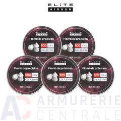 Pack 5 boites de plombs pointus Elite Airgun - 4.5mm (0.56 g)
