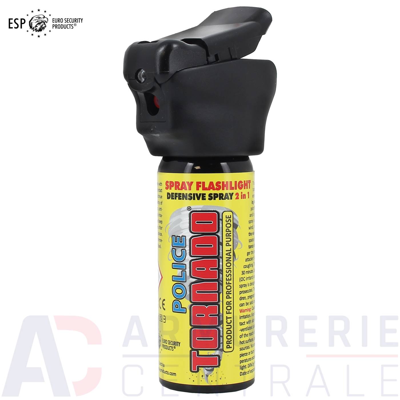 Aérosol Poivre Police Tornado Flashlight LED 50ml Aérosol Poivre Police Tornado Flashlight LED 50ml