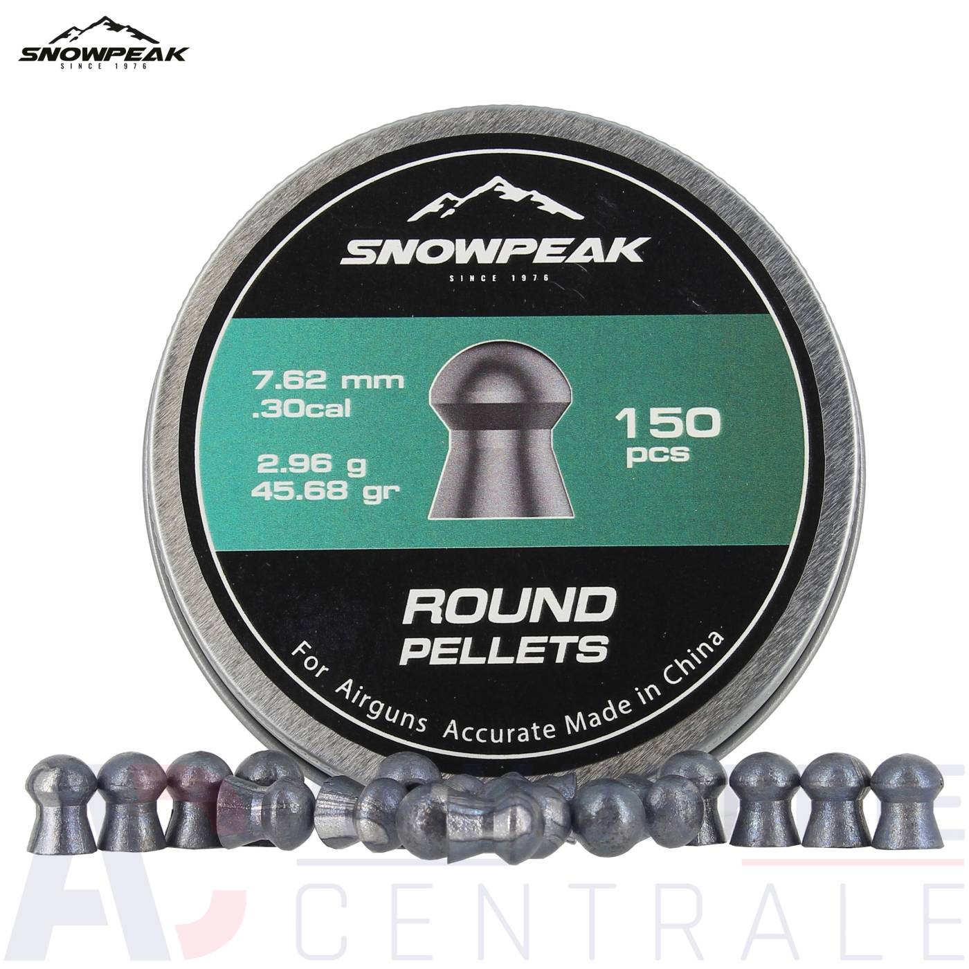 150 plombs ronds Snowpeak Round Pellets - 7.62mm (.30) 150 plombs ronds Snowpeak Round Pellets - 7.62mm (.30)