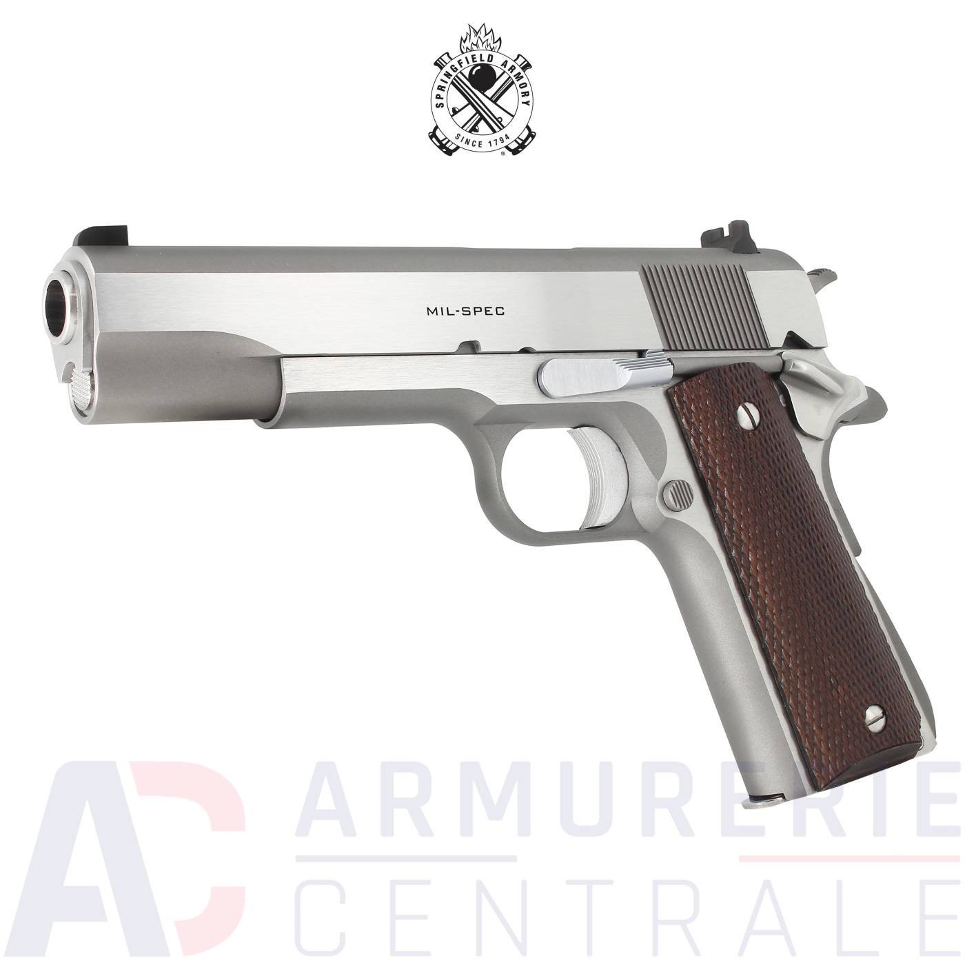 Pistolet Springfield Armory 1911 Mil-Spec Inox 5" - 45 ACP Pistolet Springfield Armory 1911 Mil-Spec Inox 5" - 45 ACP