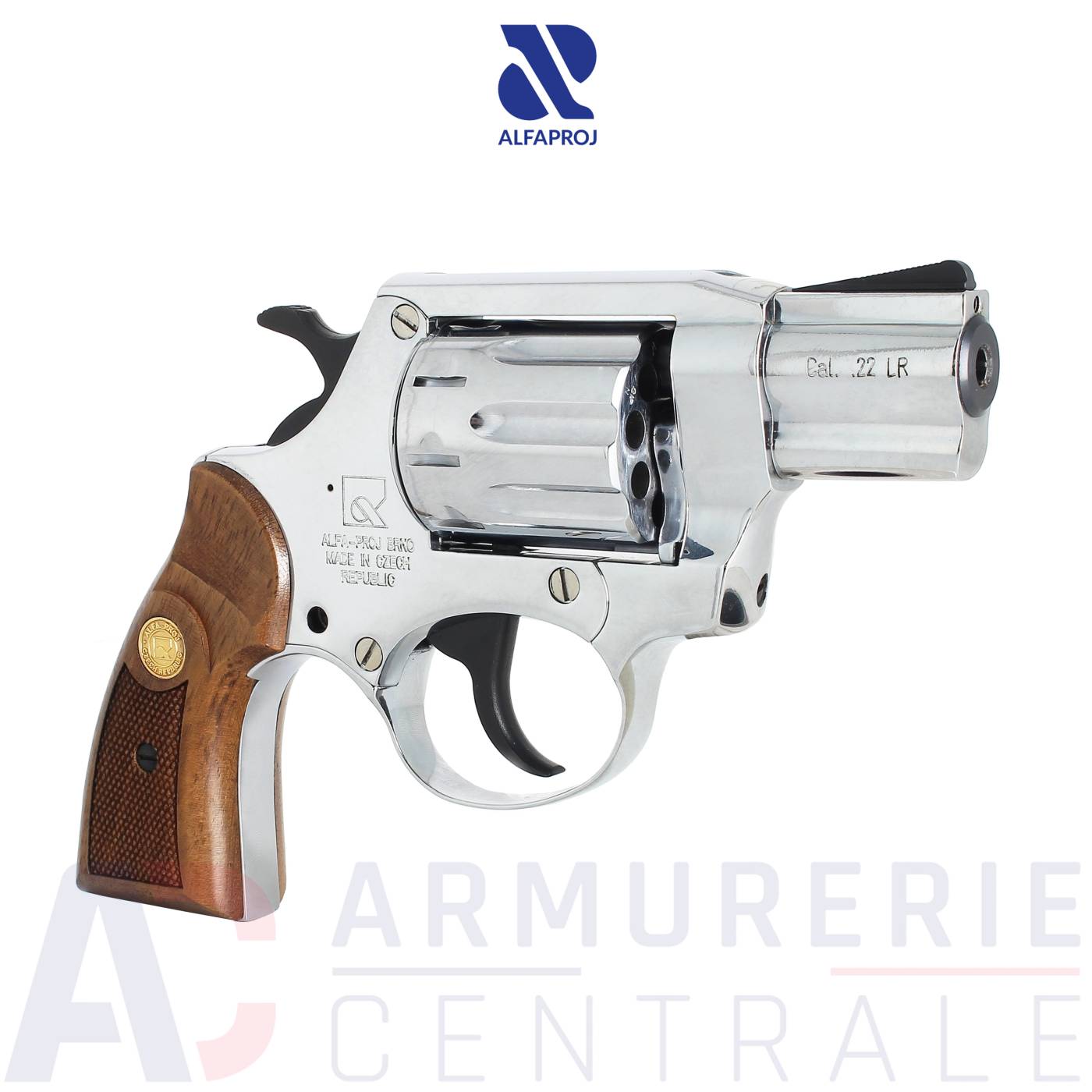 Revolver Alfaproj Modèle 220 Chromé 2" - 22LR Revolver Alfaproj Modèle 220 Chromé 2" - 22LR