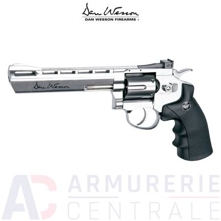 Revolver à plomb Dan Wesson 6" CO2 Chrome (3 Joules)