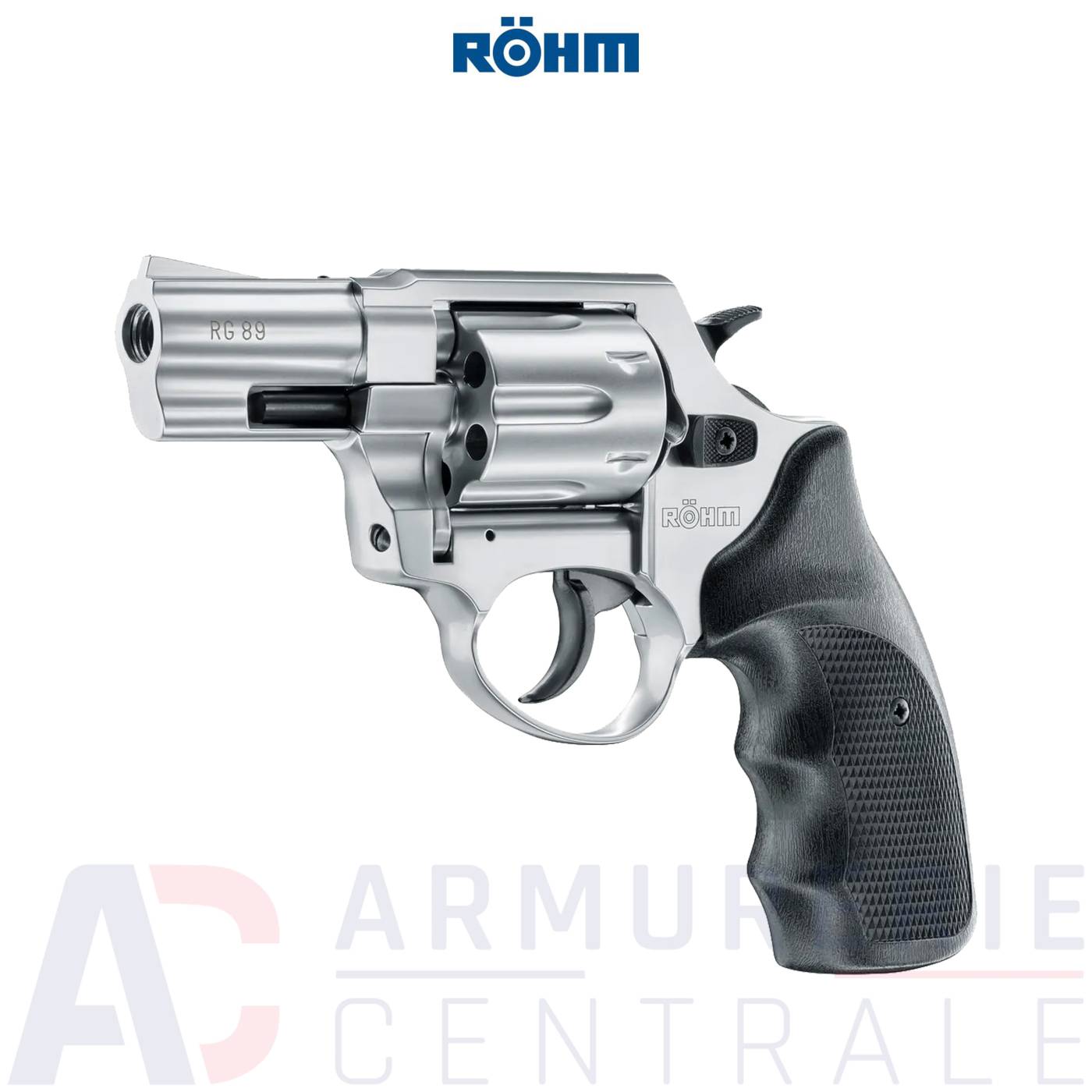Revolver d'alarme RÖHM RG89 Chrome - 9mm 380RK Revolver d'alarme RÖHM RG89 Chrome - 9mm 380RK