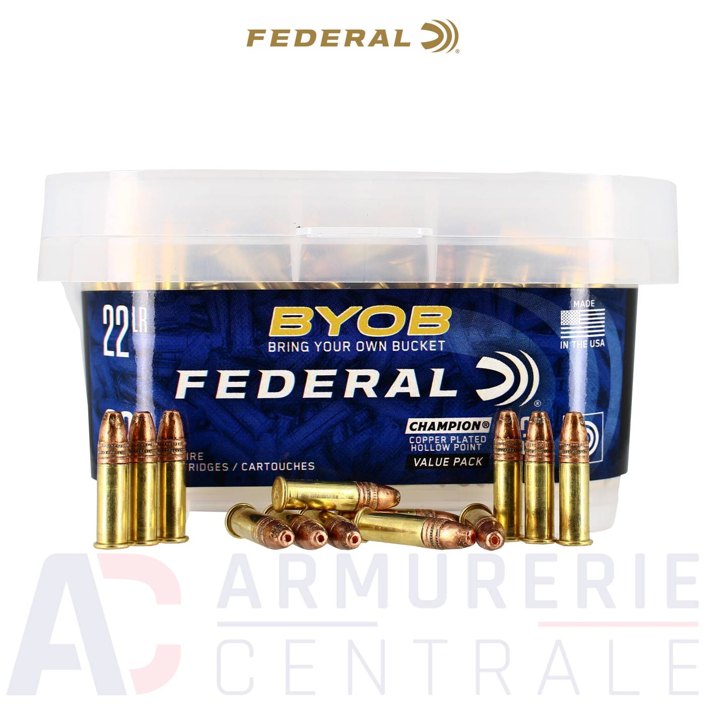 Boite de 825 cartouches Federal BYOB 36gr - 22LR