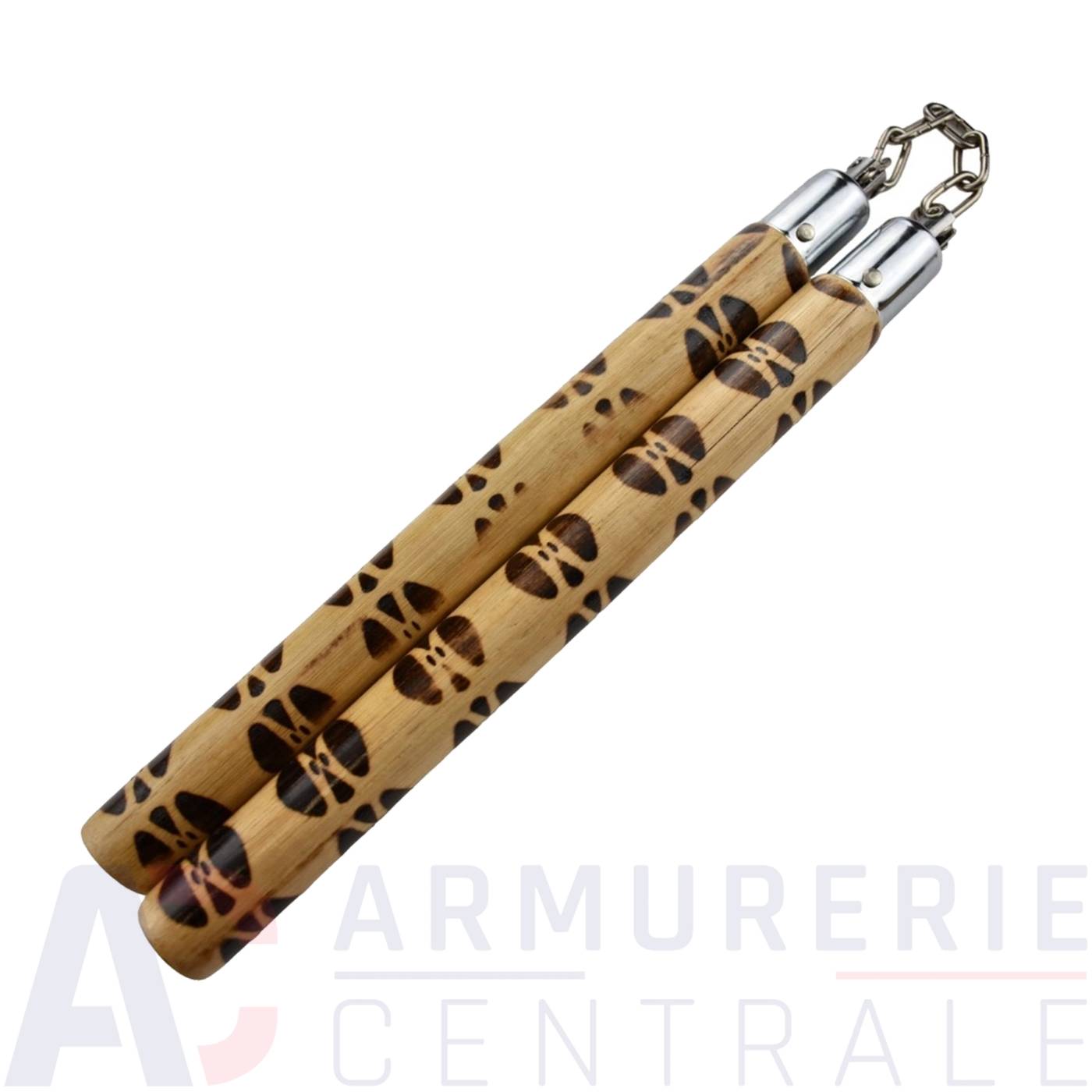 Nunchaku NS12 en Rotin Pyrograv&eacute;