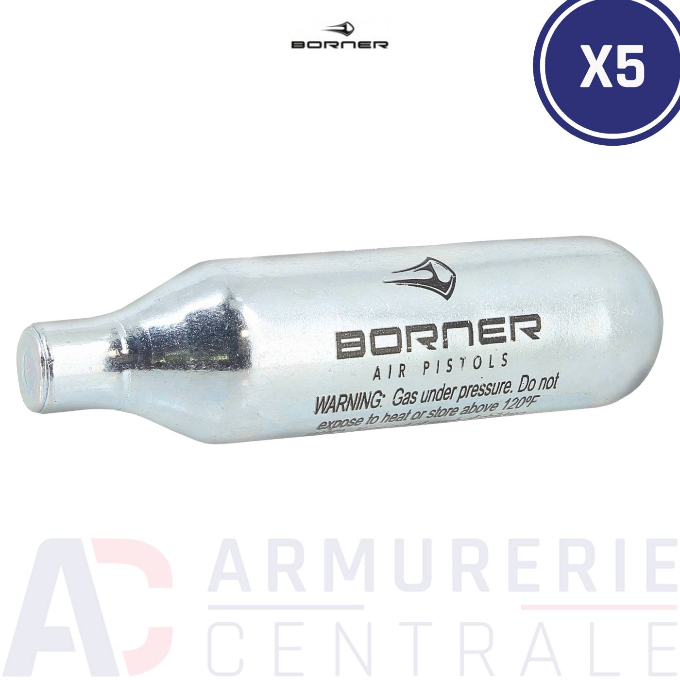 5x Cartouches CO2 Borner 8g