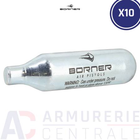 10x Cartouches CO2 Borner 8g