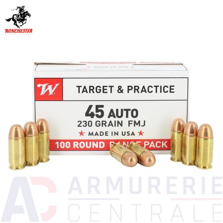 100 munitions Winchester Target & Practice FMJ...