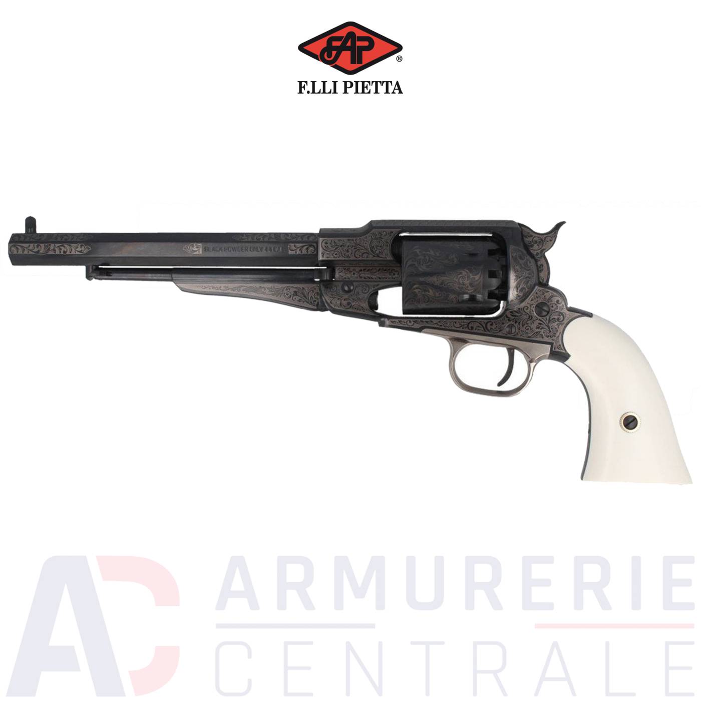 Revolver Pietta 1858 RM Acier Bronze Laser Deluxe - 44PN Revolver Pietta 1858 RM Acier Bronze Laser Deluxe - 44PN