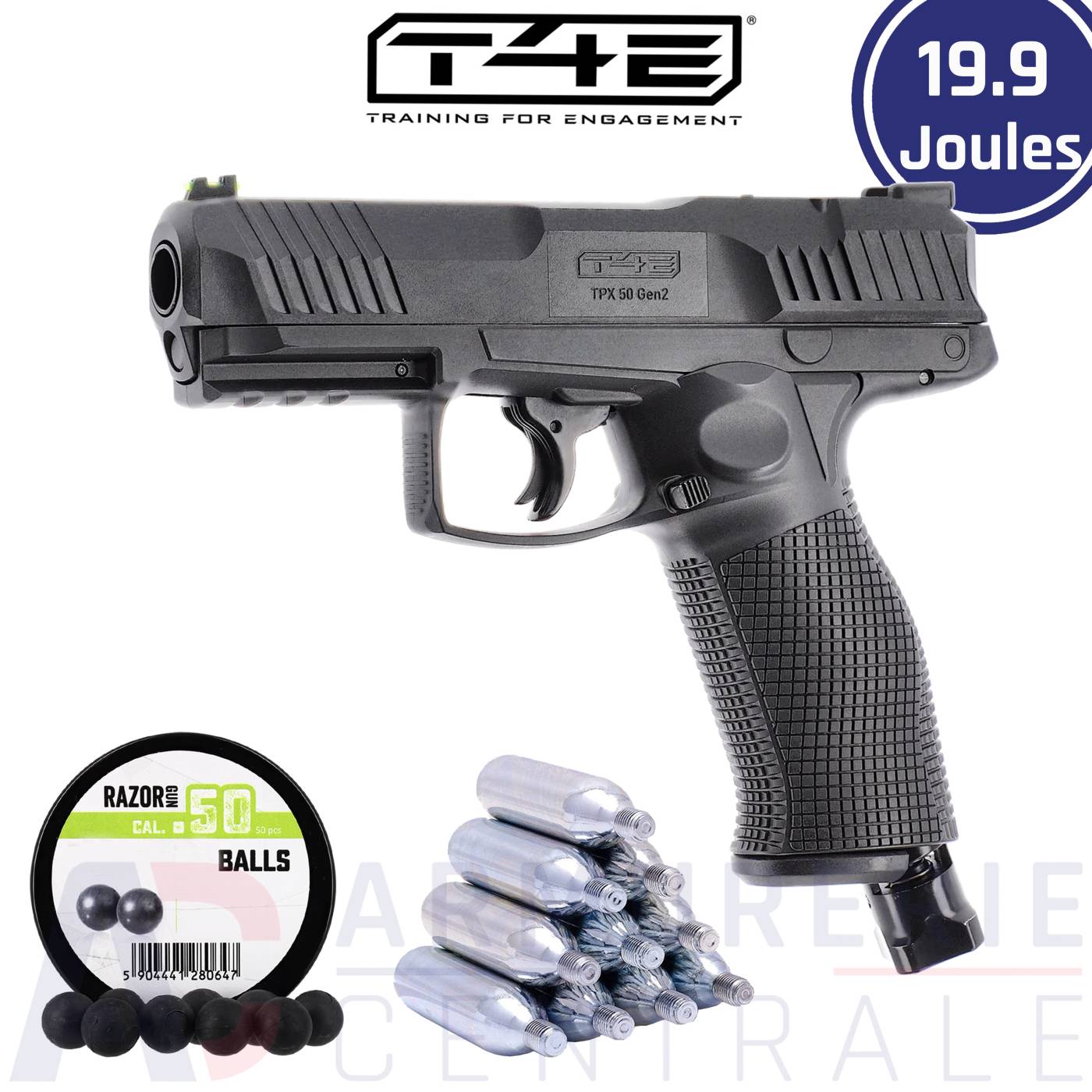 Pistolet Umarex T4E TPX50 Gen 2 - .50 (19.9 joules) Pistolet Umarex T4E TPX50 Gen 2 - .50 (19.9 joules)
