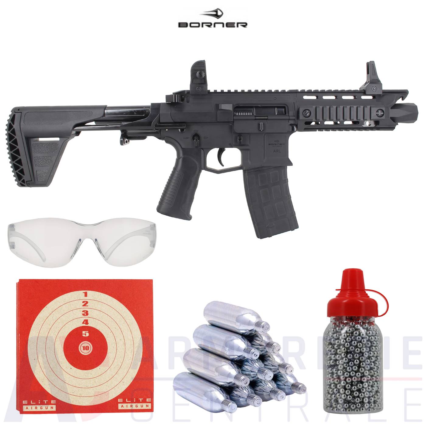 Carabine &agrave; plomb CO2 Borner ARL Blowback - 4,5mm (3 Joules)