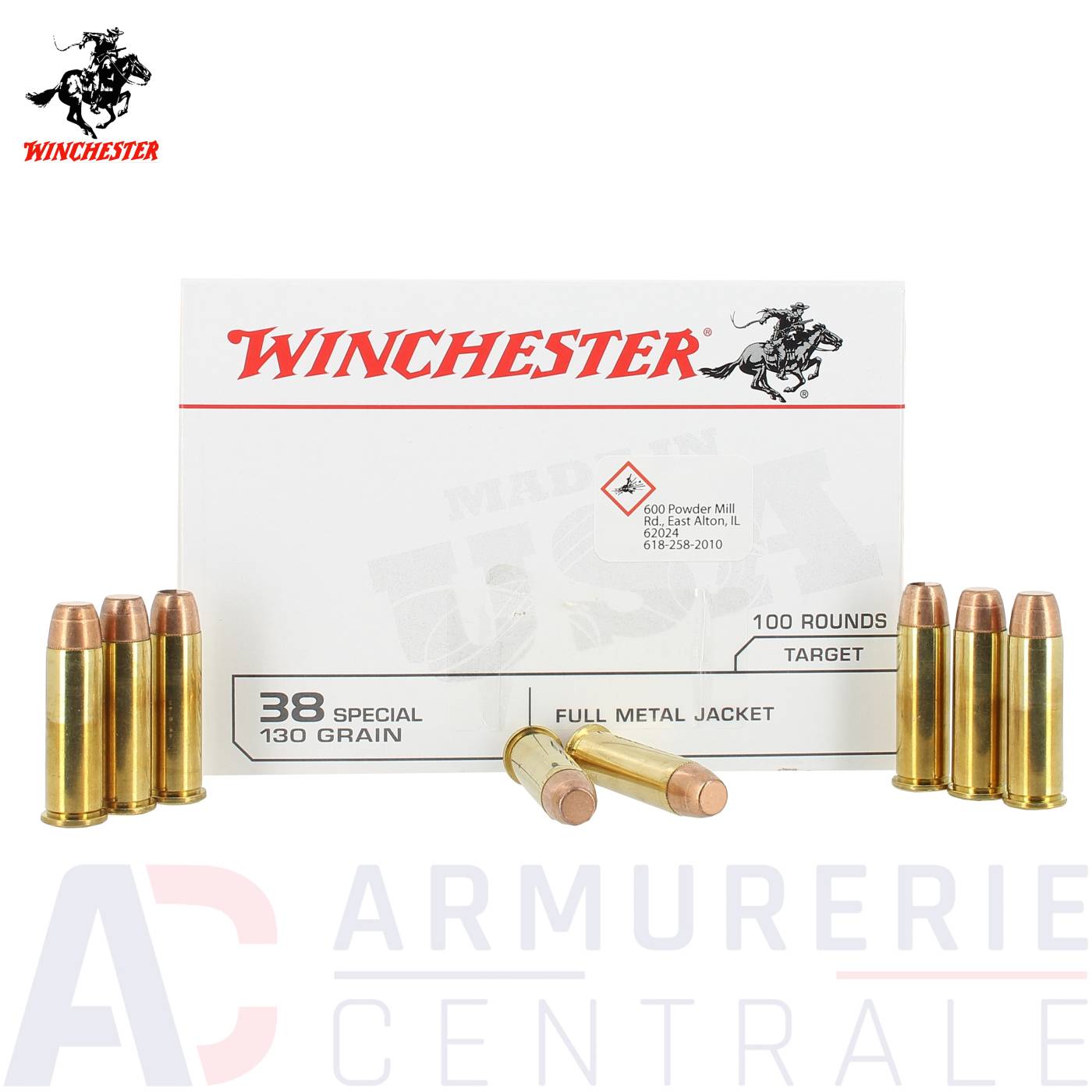 100 cartouches Winchester Target FMJ 130 gr - 38 Special 100 cartouches Winchester Target FMJ 130 gr - 38 Special
