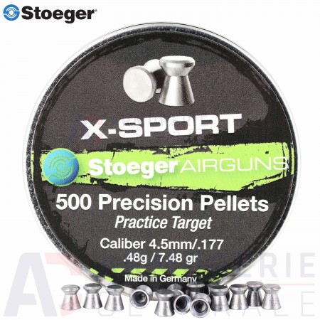 Boite de 500 Plombs plat Stoeger X-Sport