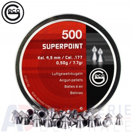 Boite de 500 plombs Geco Superpoint 4.5mm