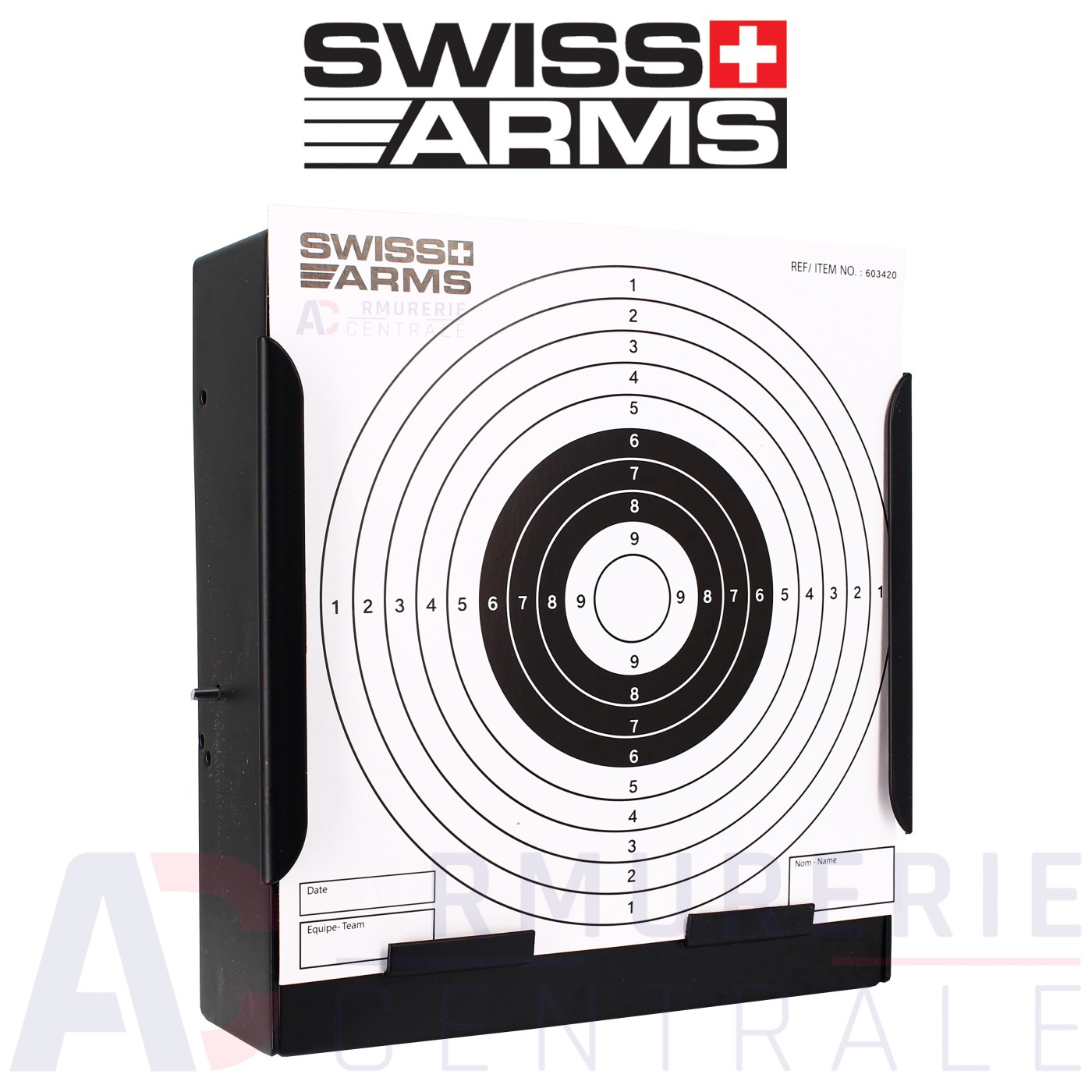 Box porte-cibles Swiss Arms 14X14 + 10 cibles Box porte-cibles Swiss Arms 14X14 + 10 cibles