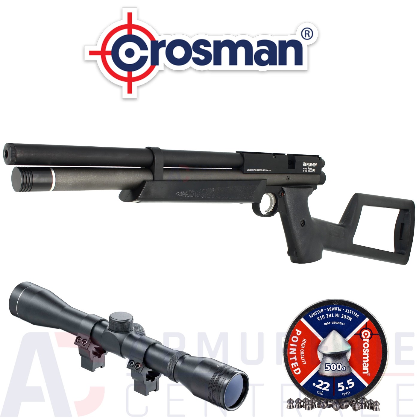 Combo Crosman carabine-pistolet Marauder 5.5mm (19.9 Joules) Combo Crosman carabine-pistolet Marauder 5.5mm (19.9 Joules)