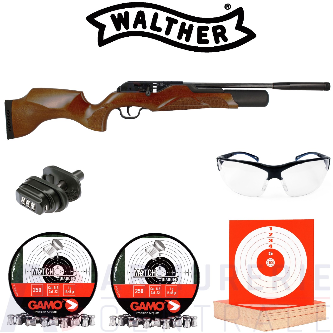Pack Carabine Walther Rotex RM8 5.5 mm (30 joules) Pack Carabine Walther Rotex RM8 5.5 mm (30 joules)