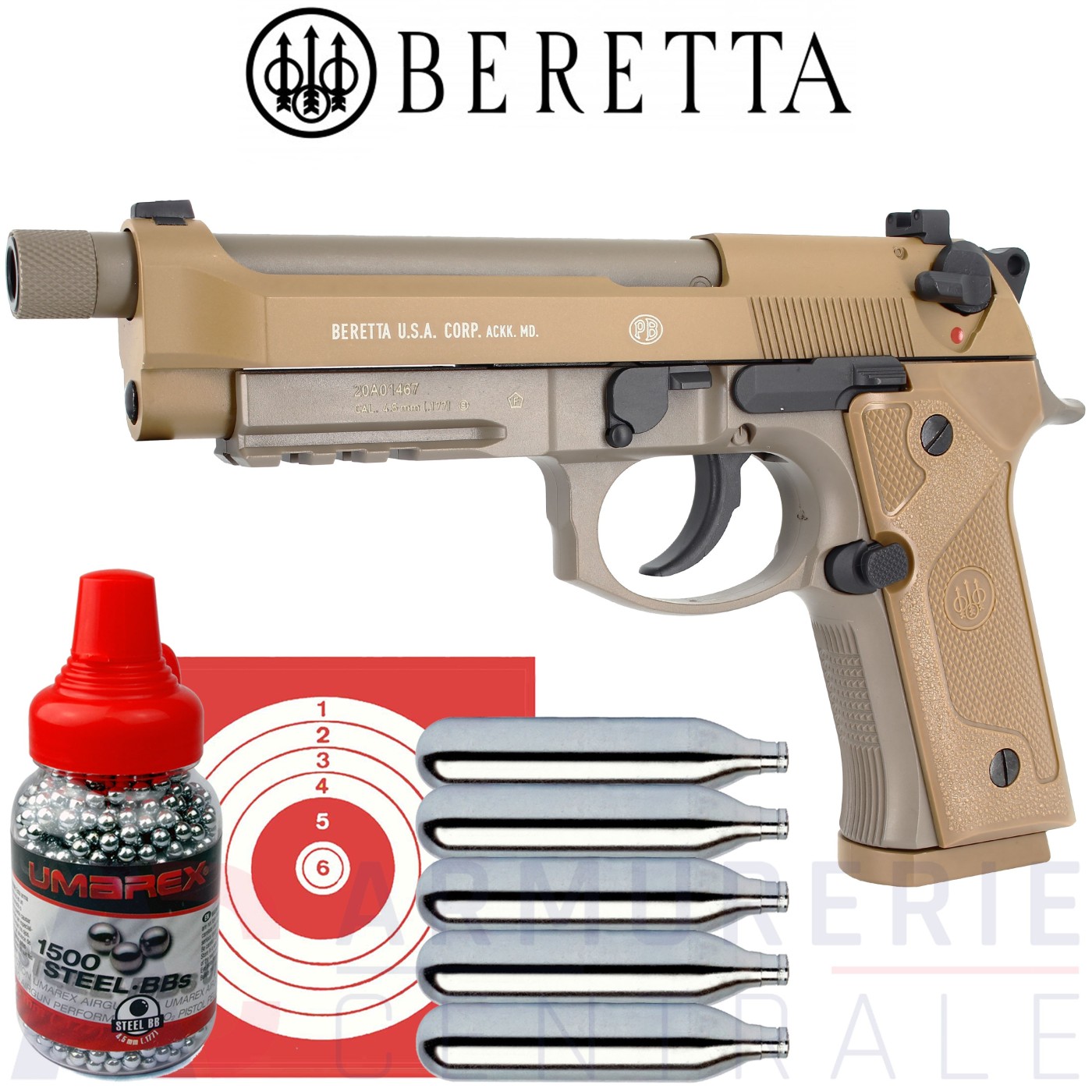 Umarex Beretta M9A3 FDE 4.5 mm BB'S ( 2.5 Joules)