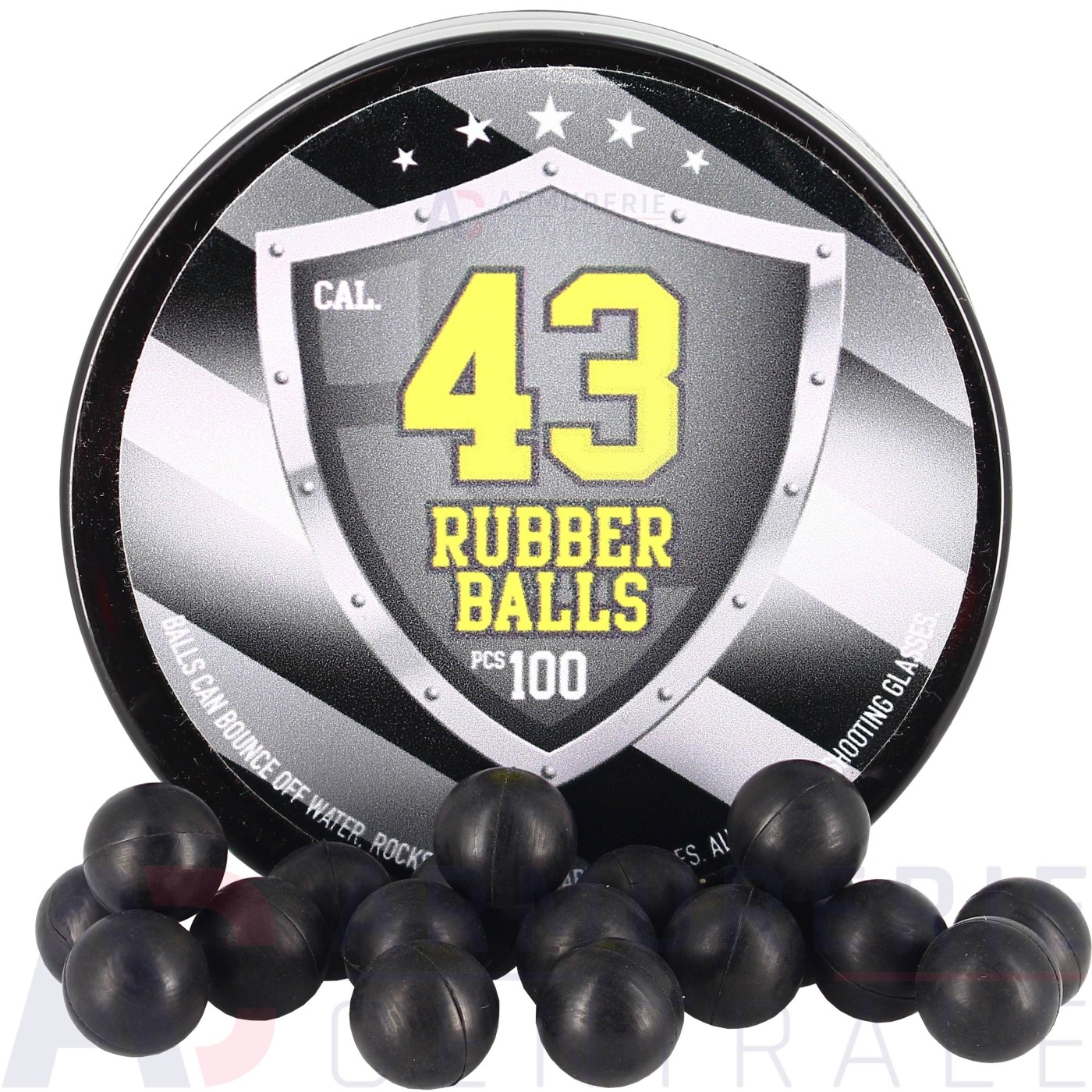 100 Balles caoutchouc Rubber-Balls - .43 100 Balles caoutchouc Rubber-Balls - .43