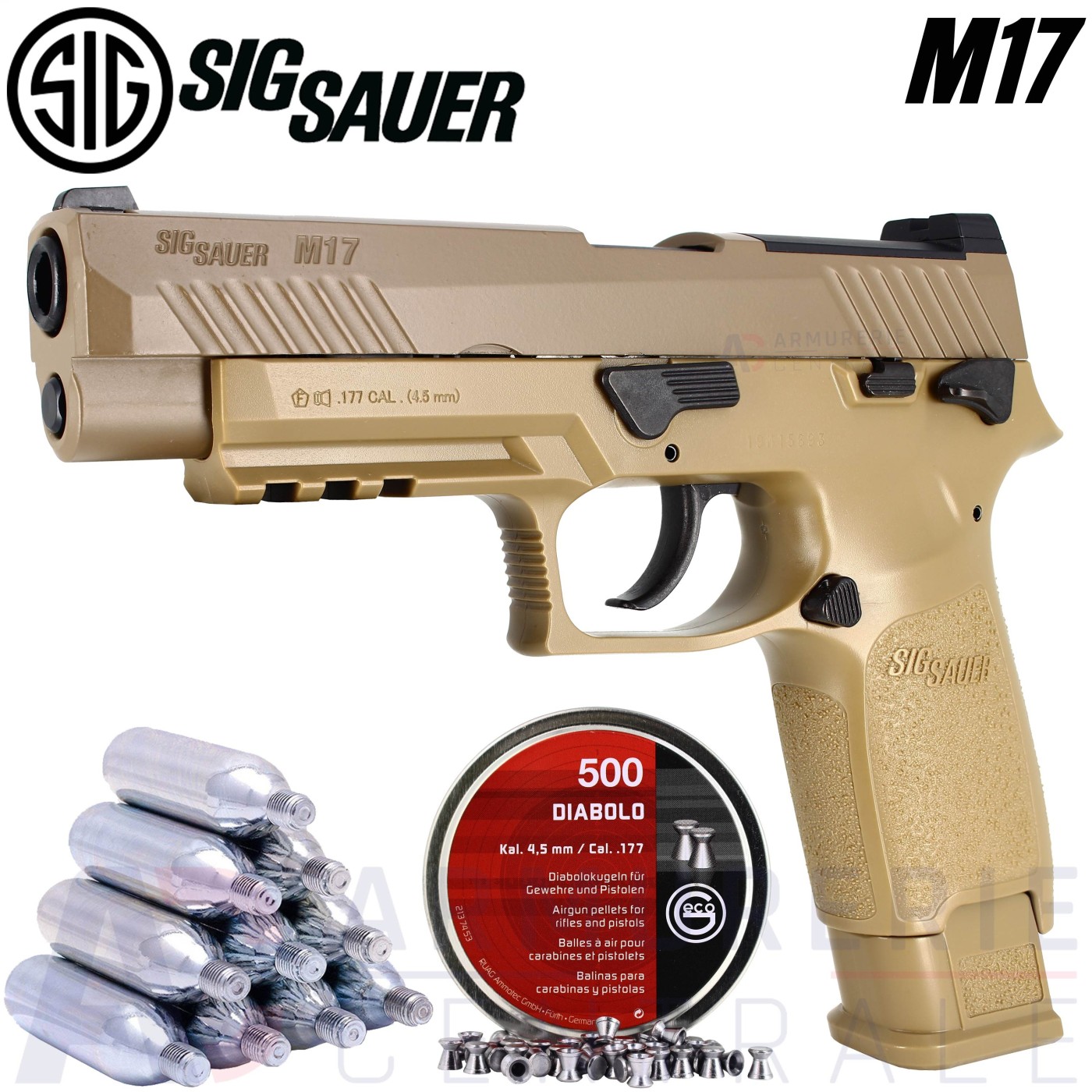 Sig Sauer M17 P320 FDE CO2 4.5 mm (2.8 Joules) Sig Sauer M17 P320 FDE CO2 4.5 mm (2.8 Joules)