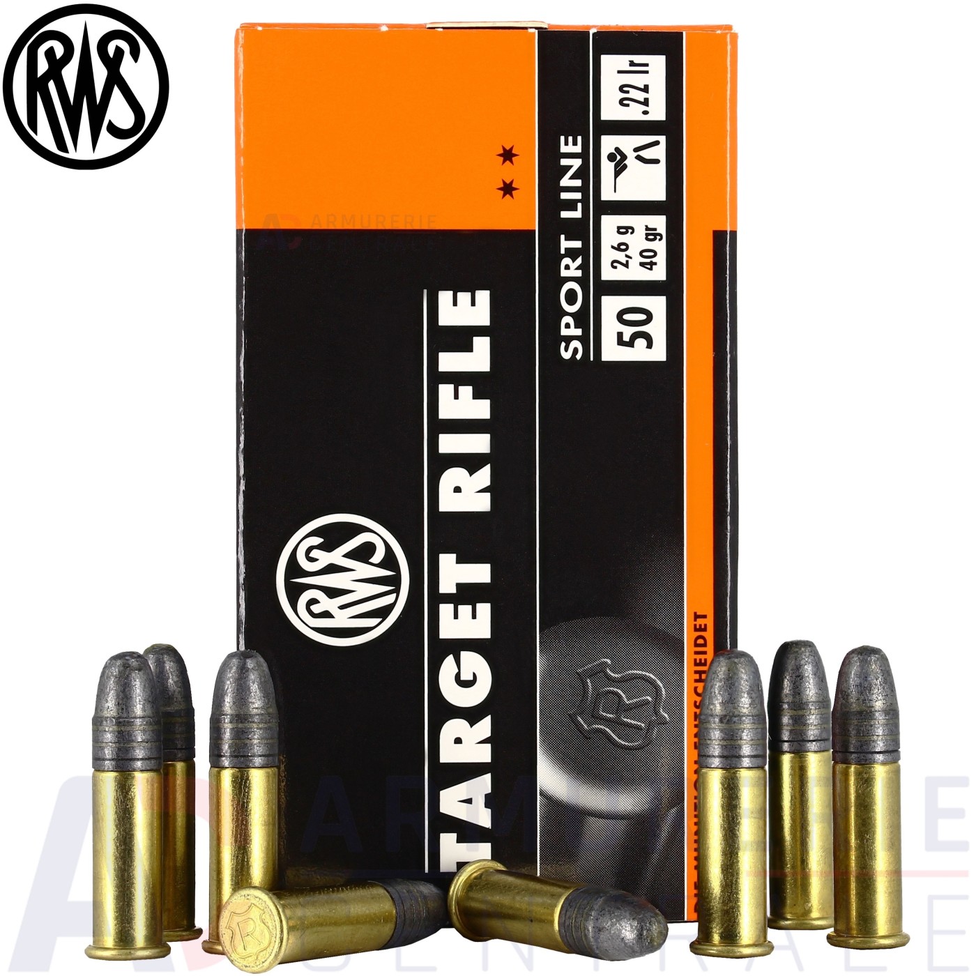 Boite de 50 munitions RWS Target Rifle Sport Line - 22LR Boite de 50 munitions RWS Target Rifle Sport Line - 22LR