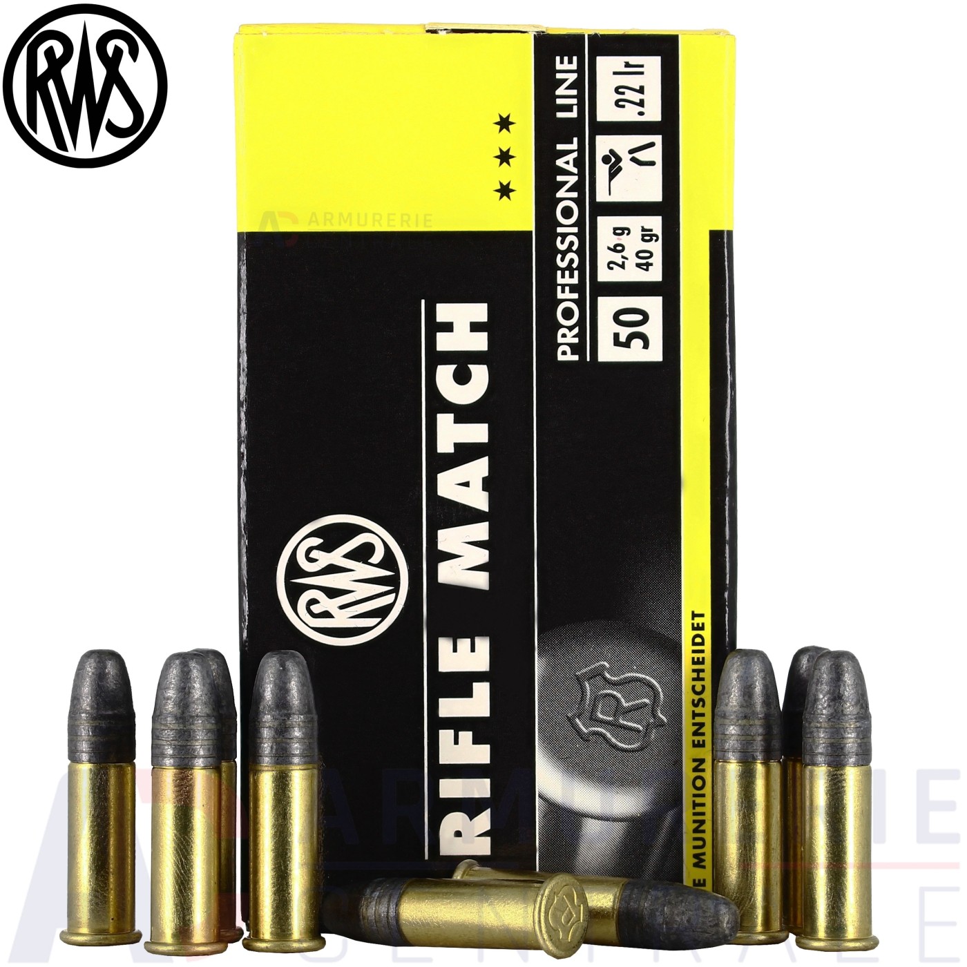 Boite de 50 balles RWS Rifle Match Professionnel Line - 22LR