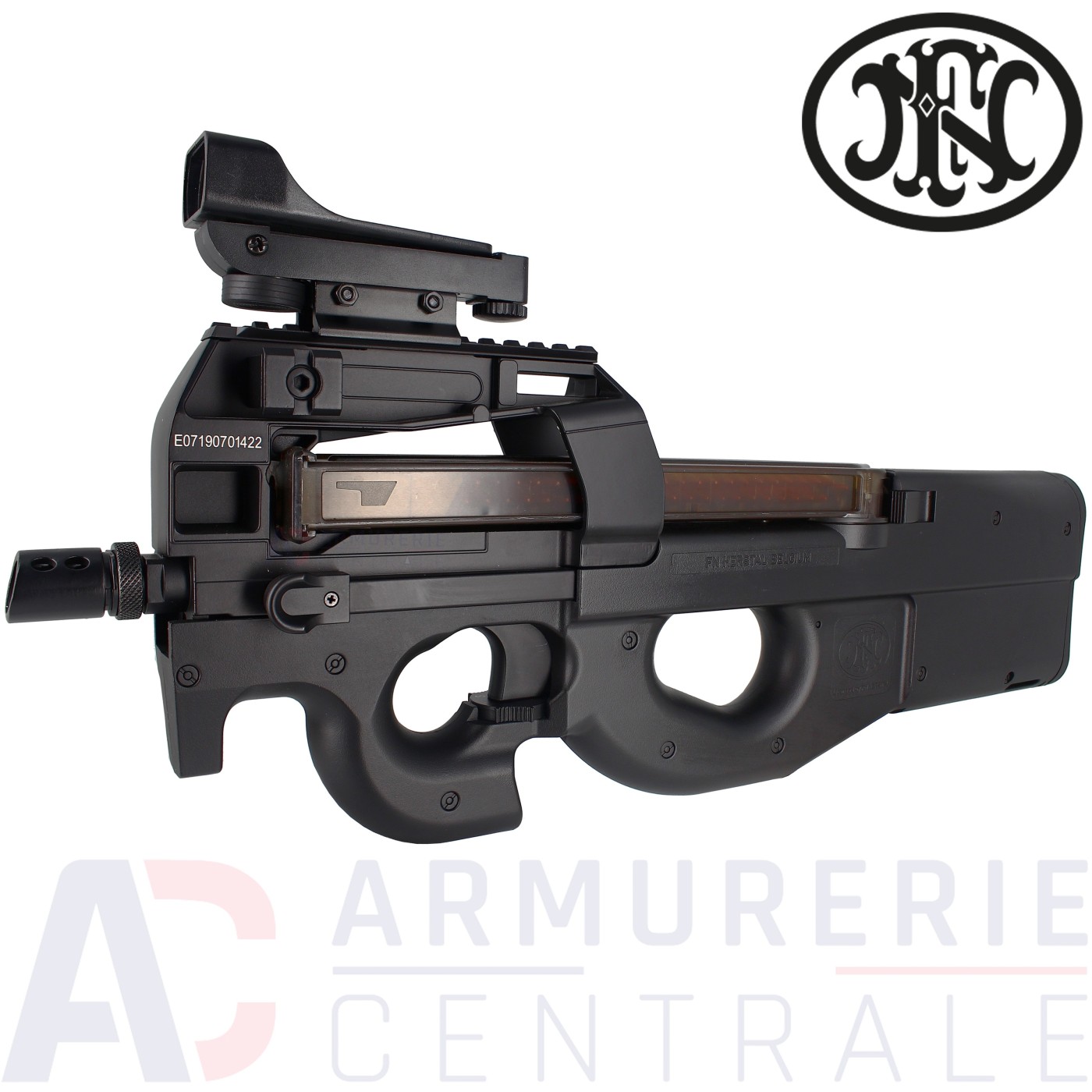 Pistolet mitrailleur Cybergun FN P90 AEG Noir (1.4 Joule) Pistolet mitrailleur Cybergun FN P90 AEG Noir (1.4 Joule)