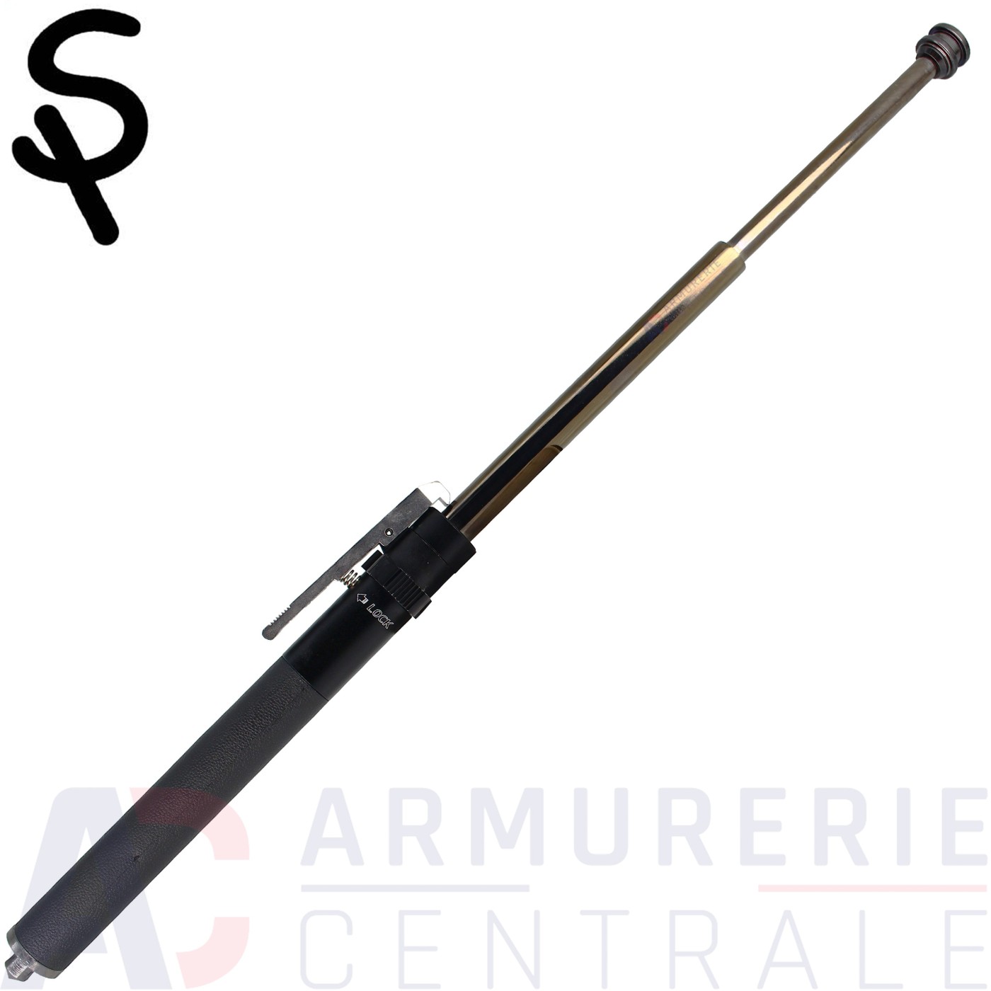 Matraque t&eacute;lescopique ouverture automatique BTAR16 - 39cm