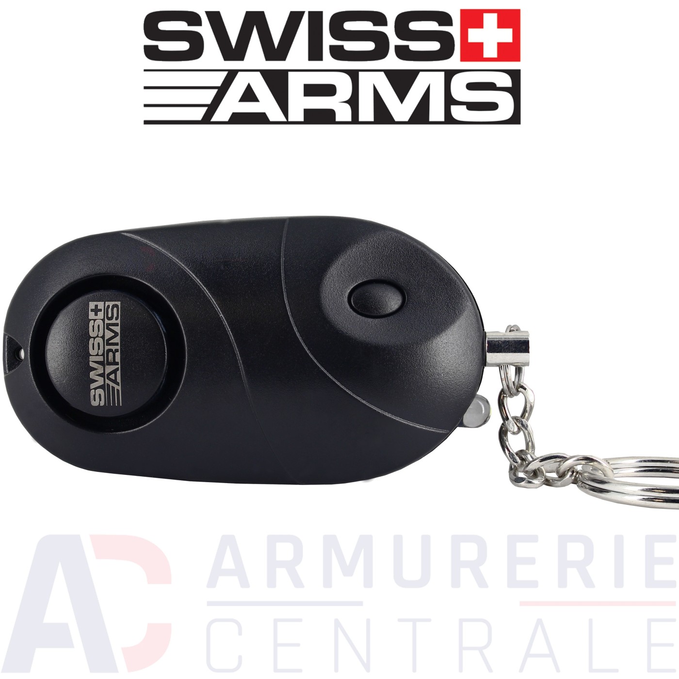 Alarme Porte-clé Swiss-Arms noir (130 db) Alarme Porte-clé Swiss-Arms noir (130 db)