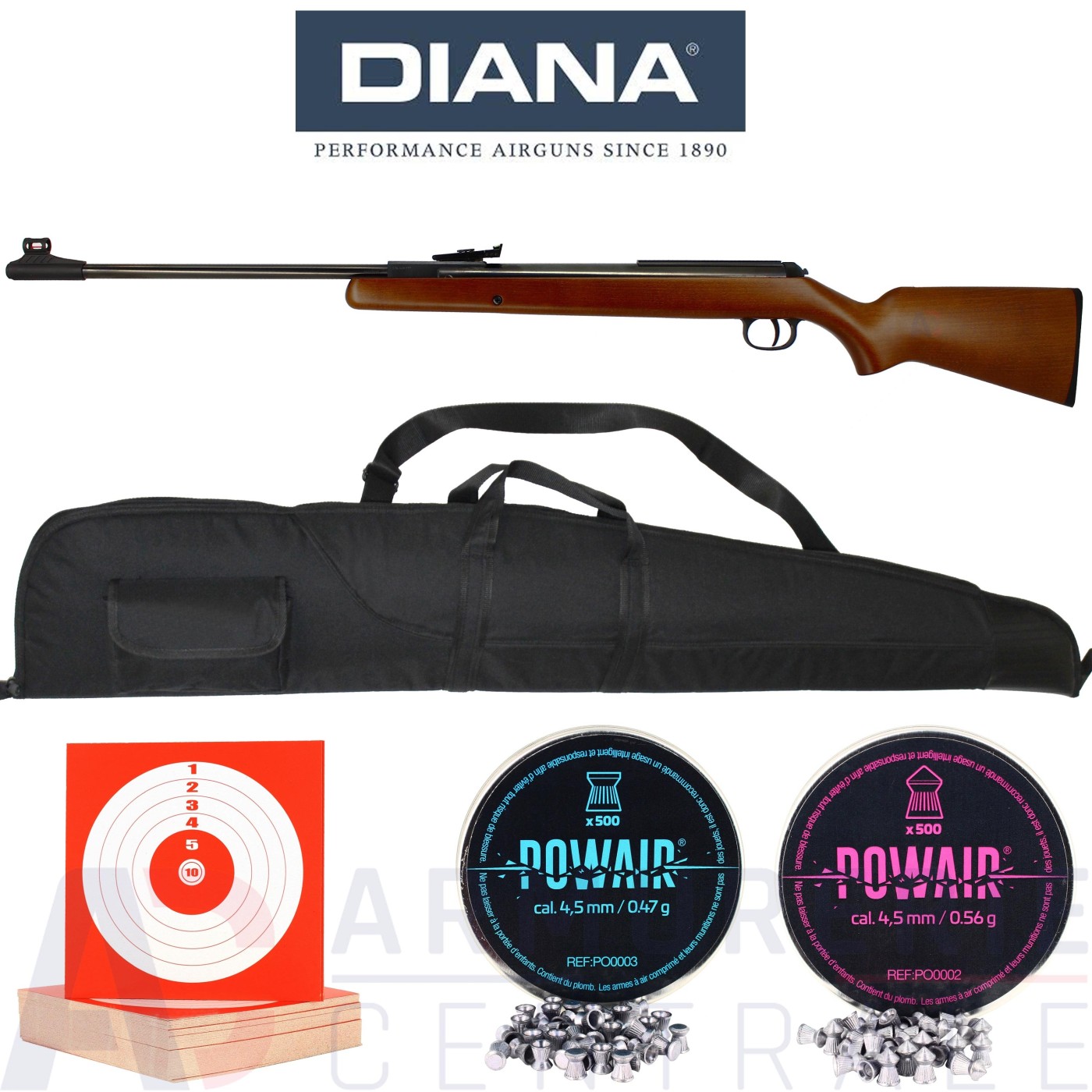 Pack carabine Diana 34 Classic T06 4.5mm (19.9 Joules) Pack carabine Diana 34 Classic T06 4.5mm (19.9 Joules)