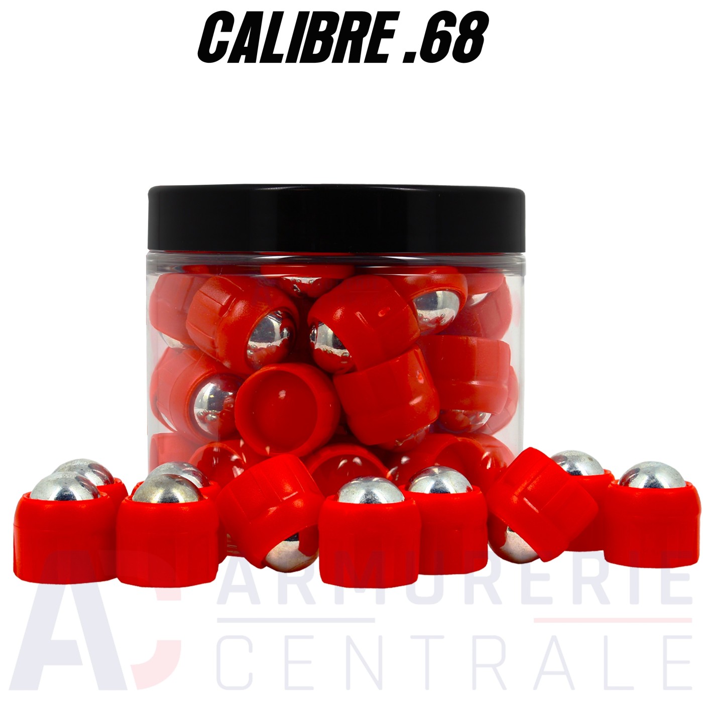 40 balles métal / bille acier HDS 68 RAZOR GUN DEVASTATOR - .68 40 balles métal / bille acier HDS 68 RAZOR GUN DEVASTATOR - .68