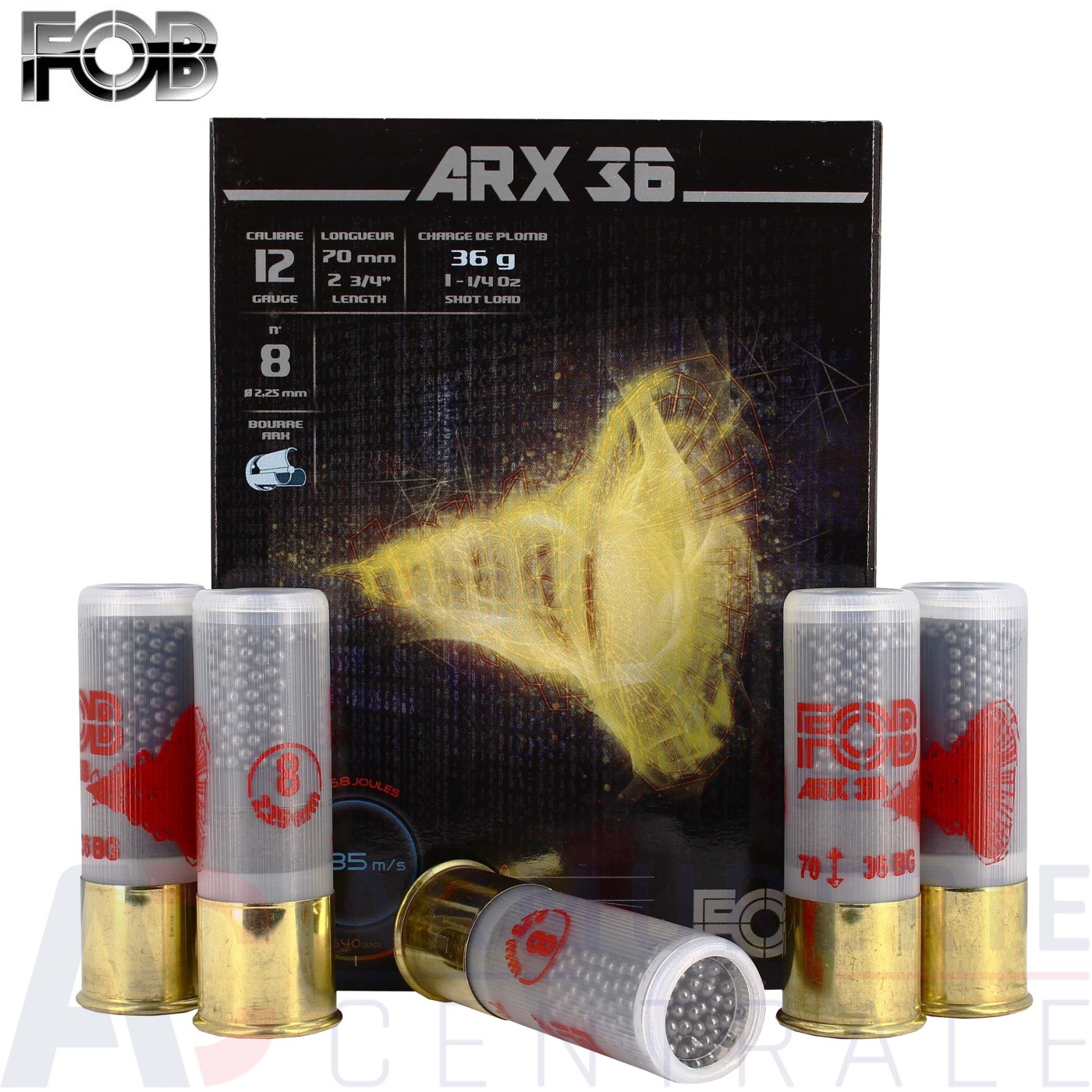 10 Cartouches Fob ARX 36 12/70