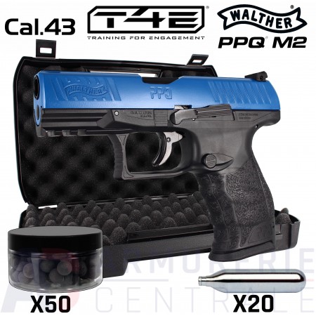 Pack Walther PPQ M2 T4E Bleu CO2 .43 (5 Joules)