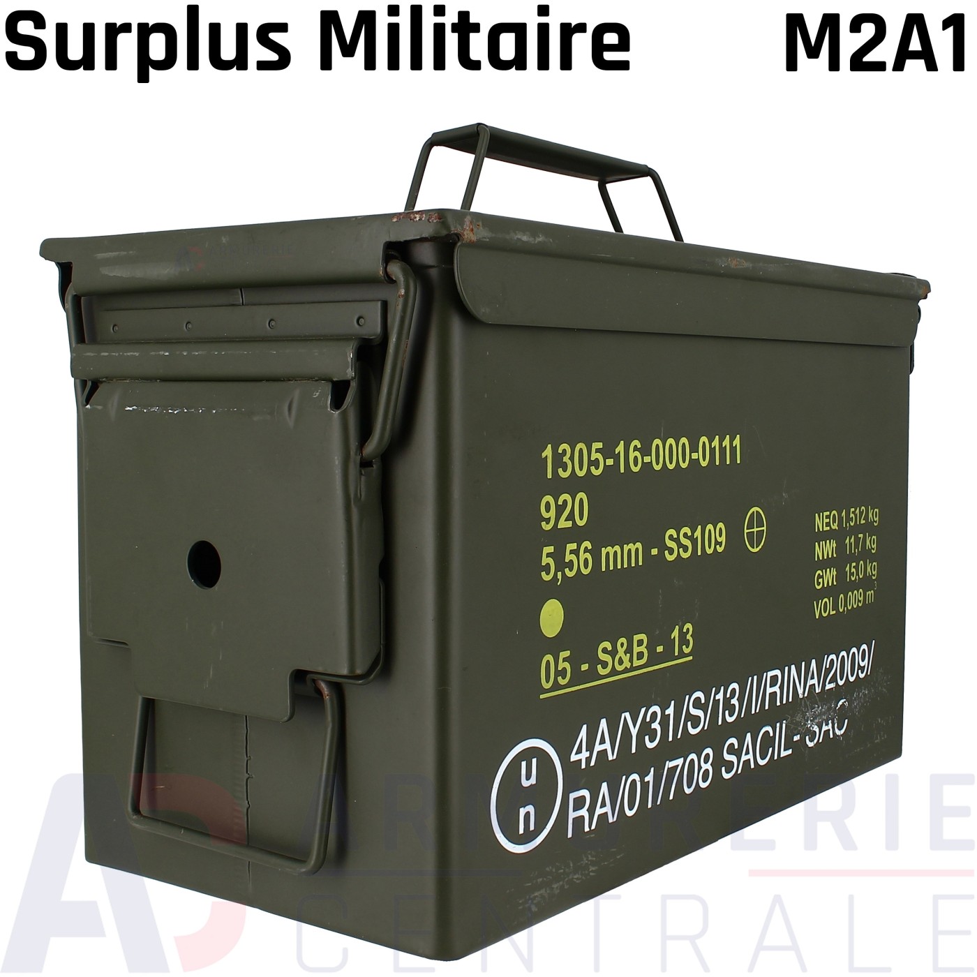Caisse à munition US M2-A1 Kaki Caisse à munition US M2-A1 Kaki