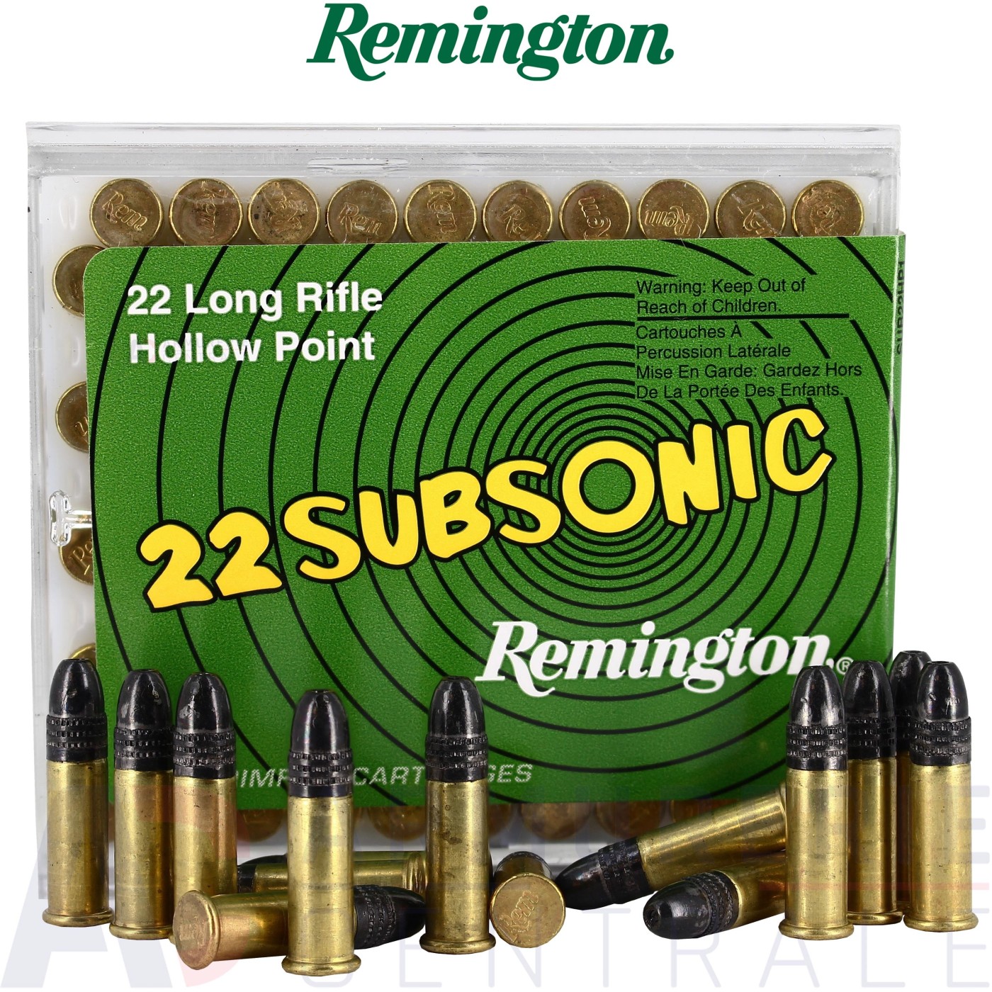100 Cartouches Subsonic Remington 22 LR 100 Cartouches Subsonic Remington 22 LR