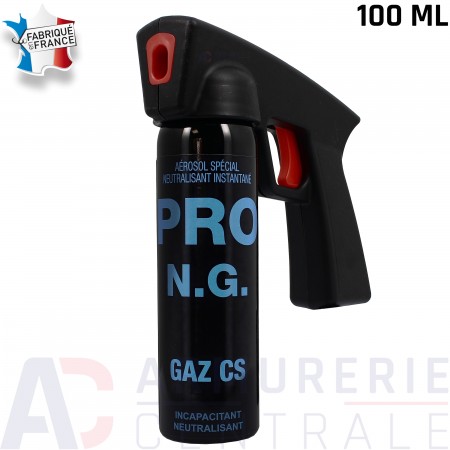 Aérosol Pro-NG Gaz CS poignée extincteur 100 ml