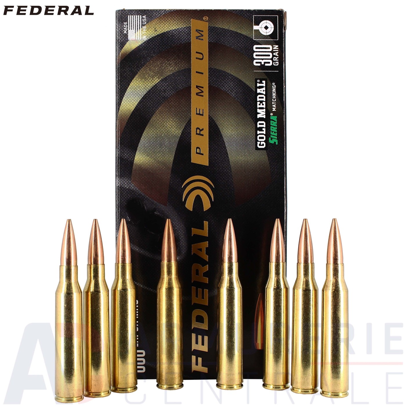 Federal 338 Lapua Magnum Sierra Matchking BTHP 300 grains Federal 338 Lapua Magnum Sierra Matchking BTHP 300 grains