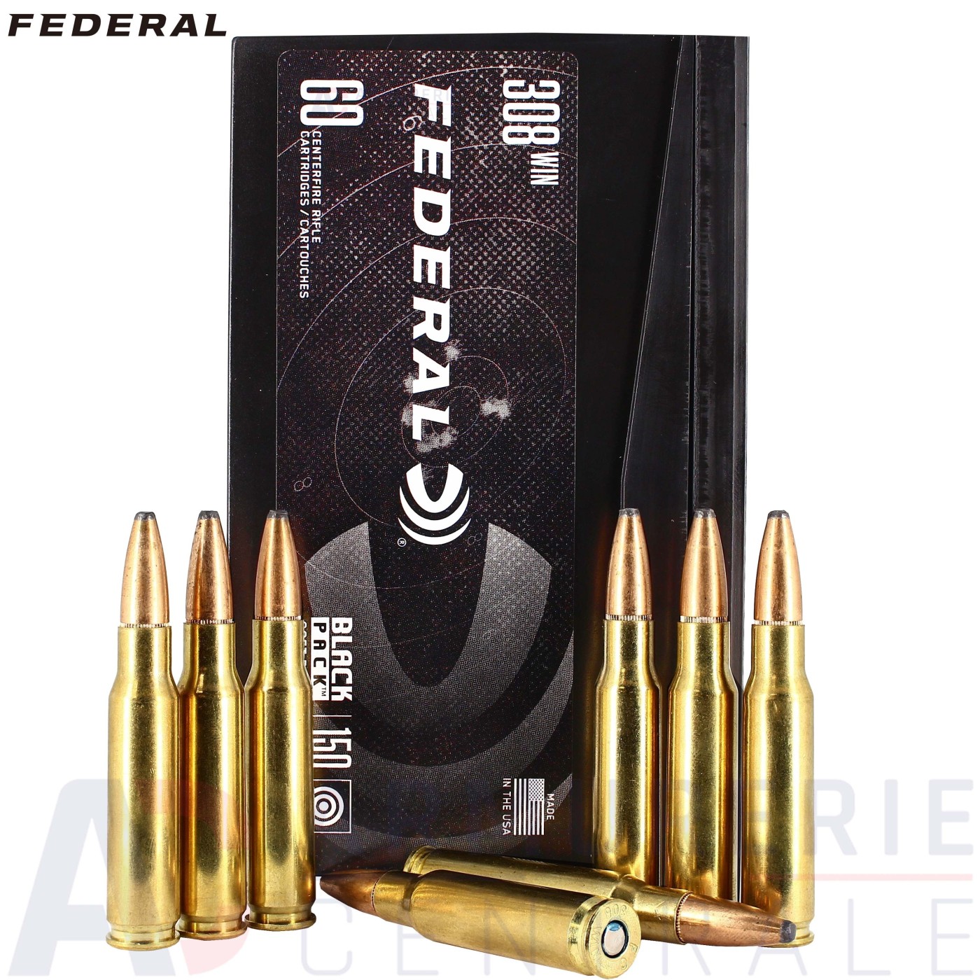 60 cartouches Federal Black-Box 308 Win 150Gr 60 cartouches Federal Black-Box 308 Win 150Gr