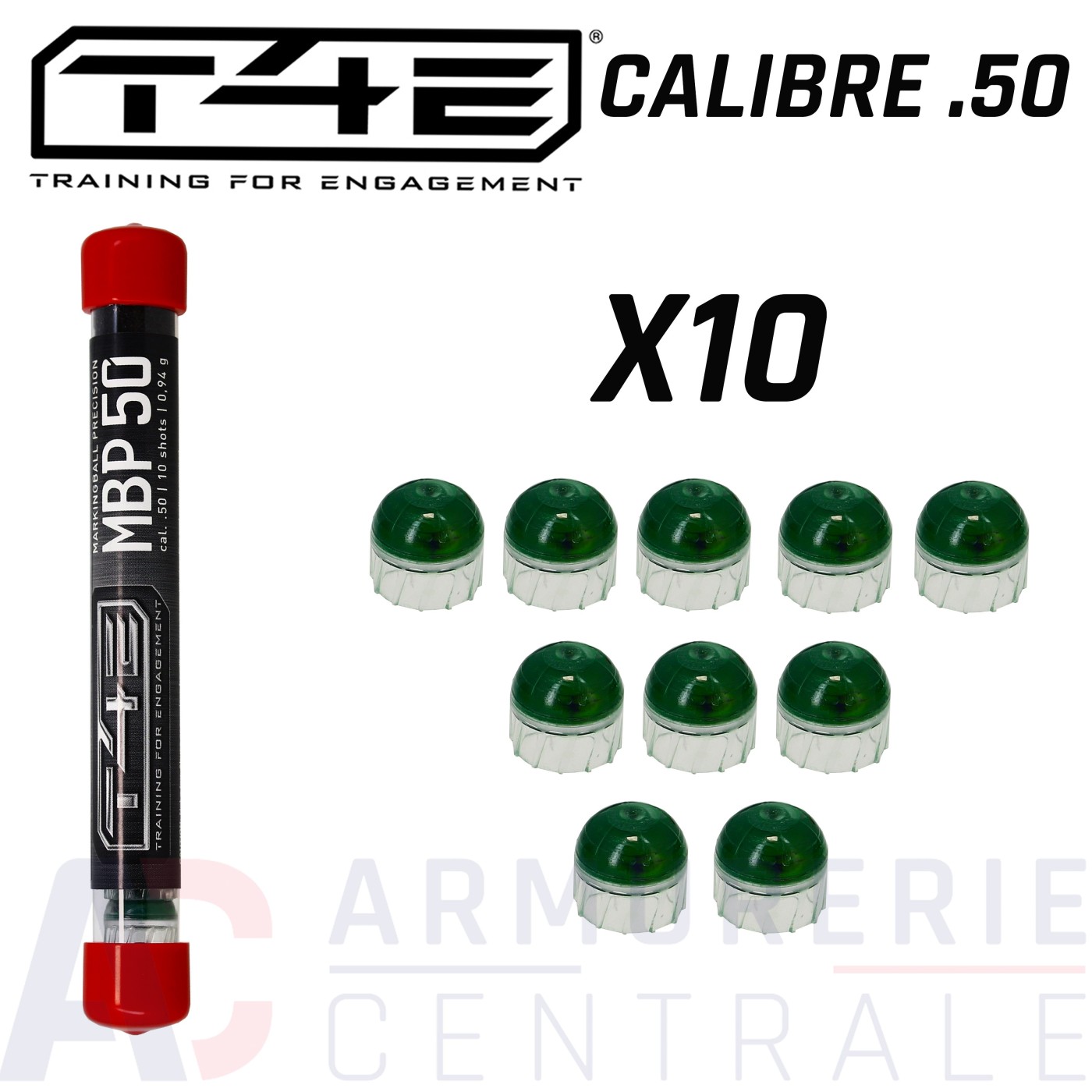 10 Balles Umarex MBP 50 Marquage peinture pr&eacute;cision calibre .50