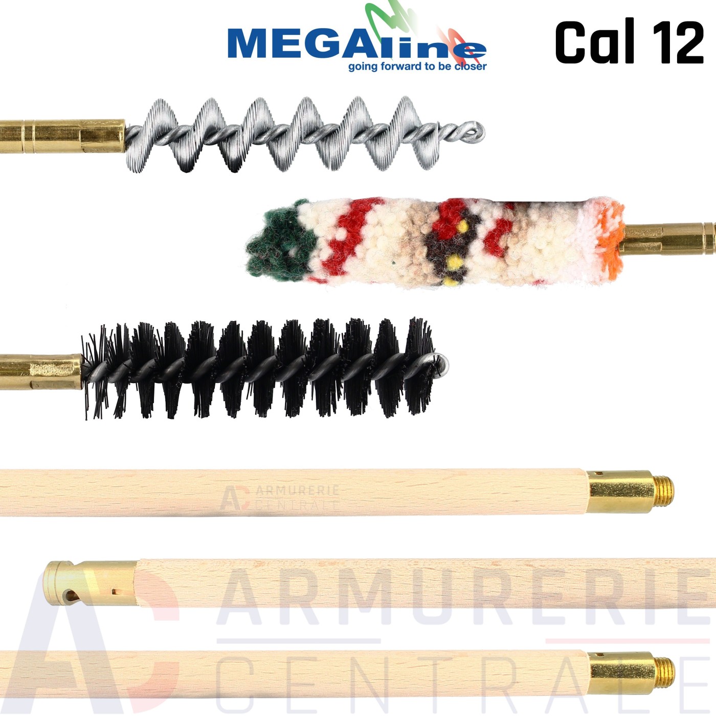 Megaline Kit de nettoyage Baguette Bois Calibre 12 Megaline Kit de nettoyage Baguette Bois Calibre 12