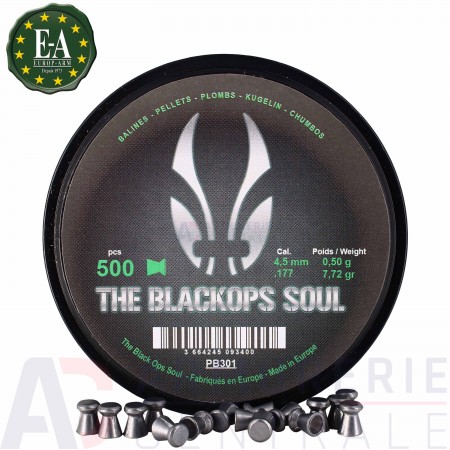 Black Ops Soul 500 Plombs Tête Plate Match 4.5mm