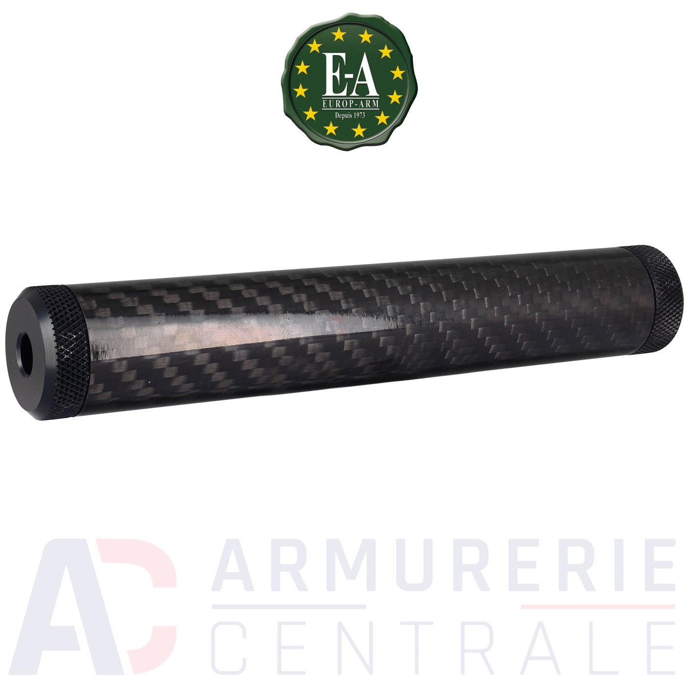 Modérateur de son Carbone numéro-1 150 mm 22lr 1/2X20 Modérateur de son Carbone numéro-1 150 mm 22lr 1/2X20