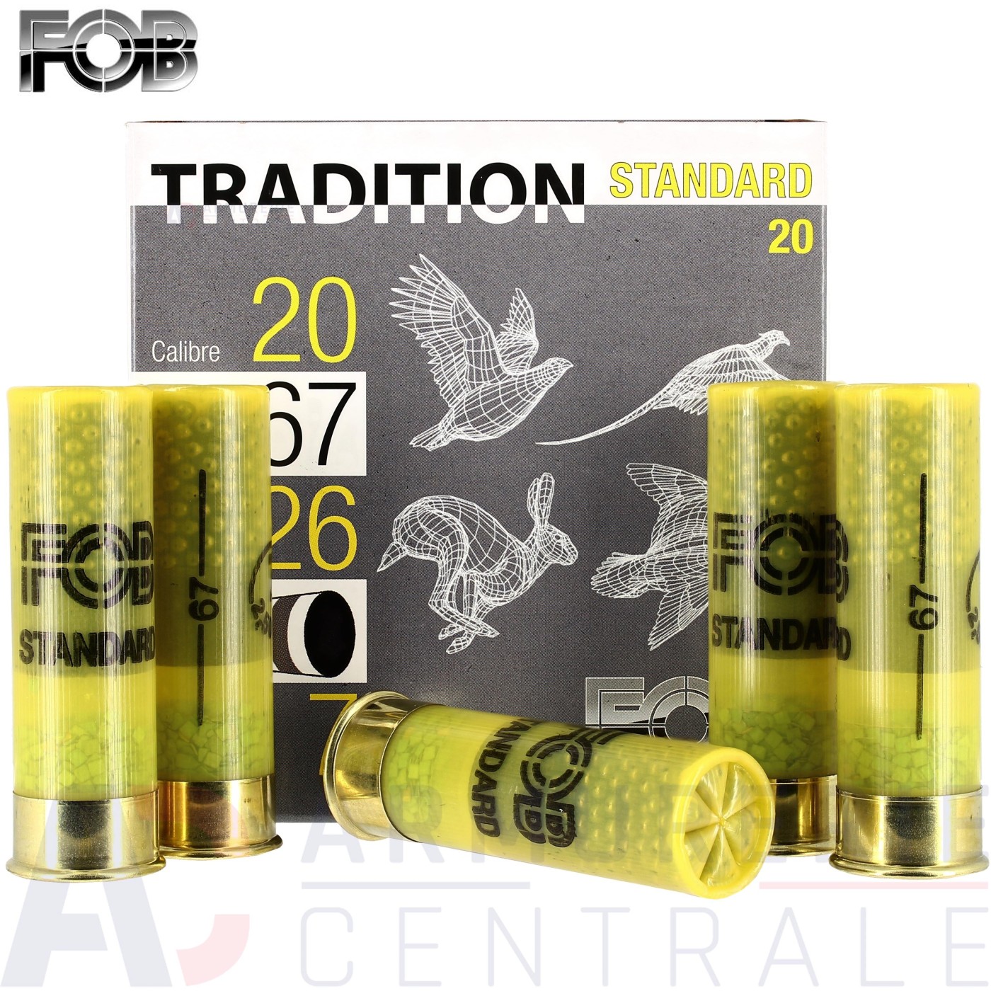 Cartouches FOB tradition 26 grammes 20/67 Cartouches FOB tradition 26 grammes 20/67