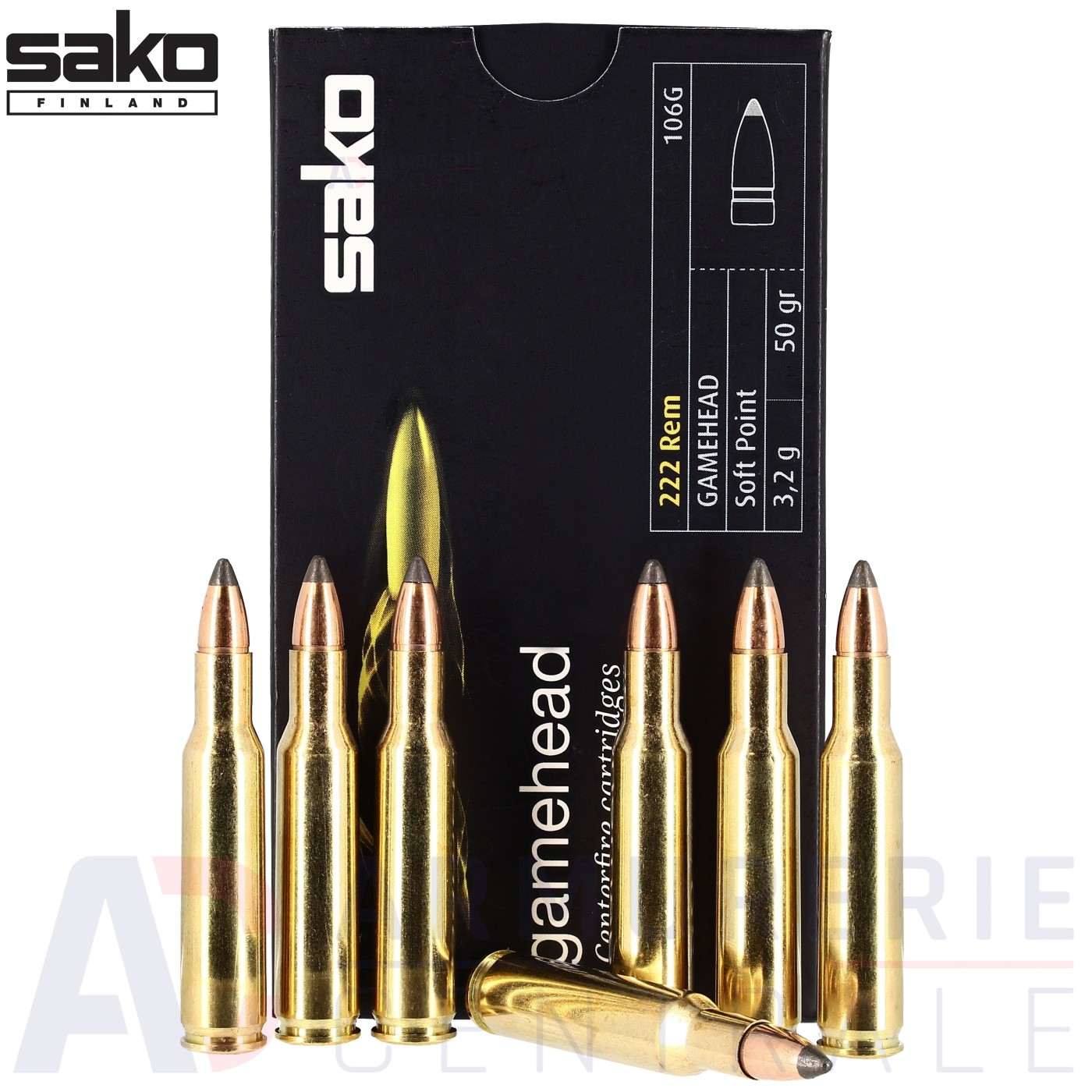 20 Sako Gamehead .222 Rem 50gr 20 Sako Gamehead .222 Rem 50gr