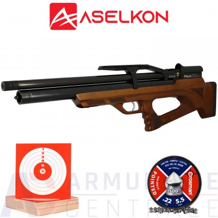 Carabine Aselkon PCP MX10 Bois 5.5mm (19.9 joules)